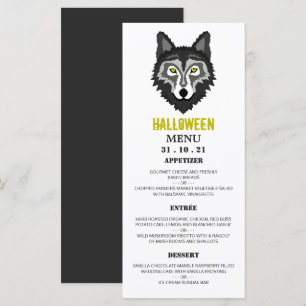 Grey Wolf, Halloween Party Menu