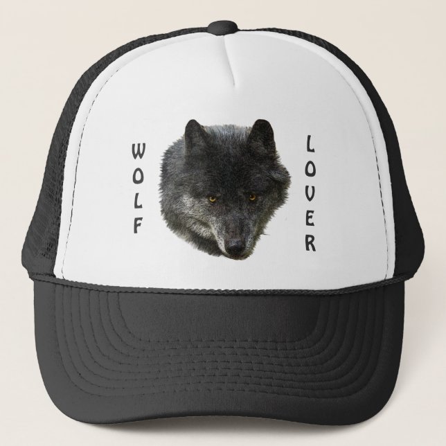 Grey Wolf Head Wildlife-lover's Hat (Front)
