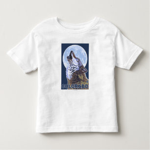 Grey Wolf HowlingColorado Toddler T-Shirt