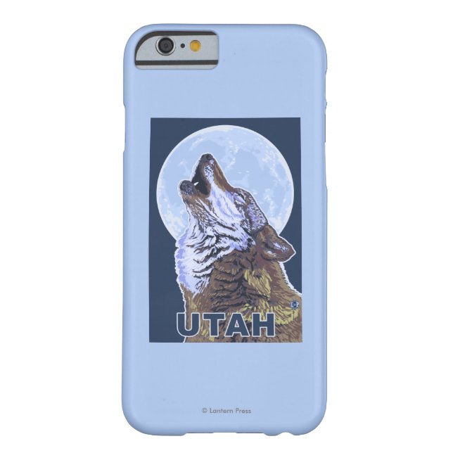 Grey Wolf HowlingUtah Case-Mate iPhone Case (Back)