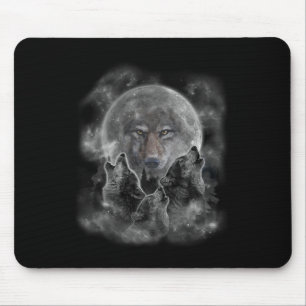 Grey Wolf Hunting Ground Mouse Pad