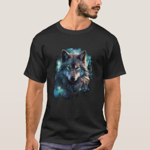 Grey Wolf Hunting Grounds, Icy Moon, Forest, Galax T-Shirt