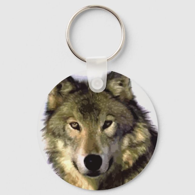 Grey Wolf Key Ring (Front)