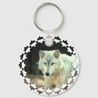 Grey Wolf Keychain