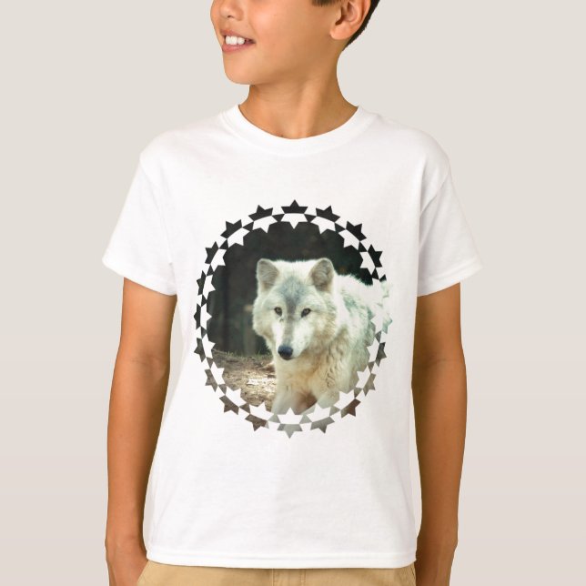 Grey Wolf Kid's T-Shirt (Front)
