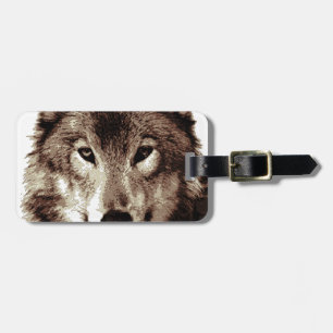 Grey Wolf Luggage Tag