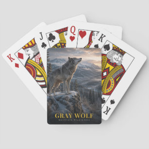Grey Wolf Mountain Wilderness ANIMALS Playing Cards