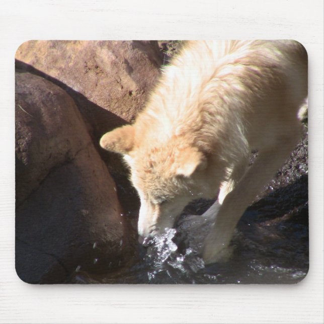 Grey Wolf Mouse Pad (Front)