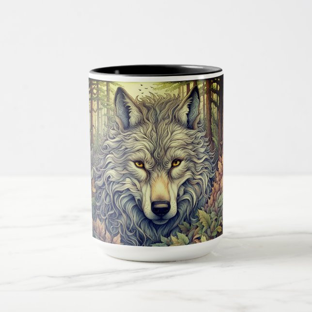 Grey Wolf  Mug (Center)