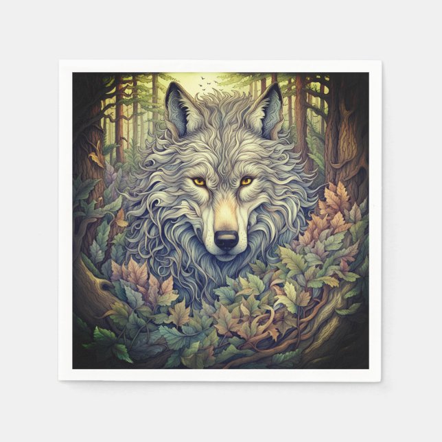 Grey Wolf  Napkin (Front)