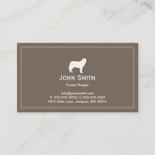 Grey Wolf Professional Forest Ranger Business Card