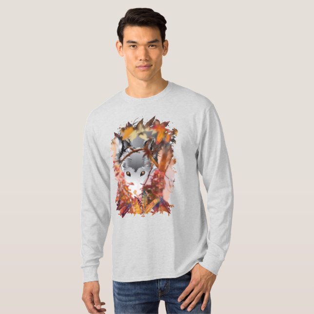 Grey WOLF PROWLER T-Shirt (Front Full)