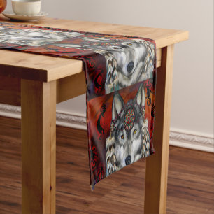 GREY WOLF SHORT TABLE RUNNER