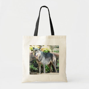 Grey Wolf Standing Alone Tote Bag