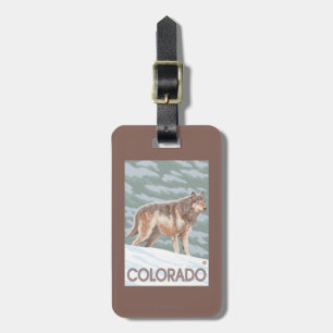 Grey Wolf StandingColorado Luggage Tag