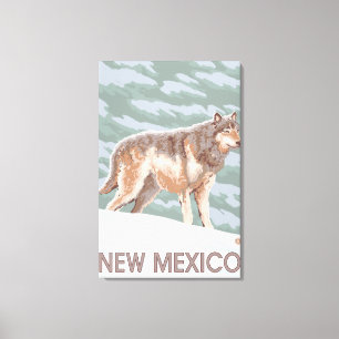 Grey Wolf StandingNew Mexico Canvas Print