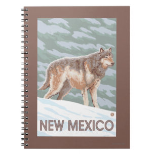 Grey Wolf StandingNew Mexico Spiral Notebook