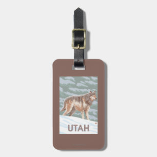 Grey Wolf StandingUtah Luggage Tag
