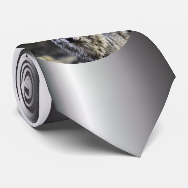 Grey Wolf Tie (Rolled)