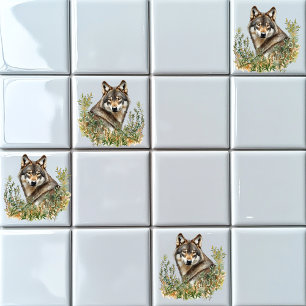 Grey Wolf  Tile