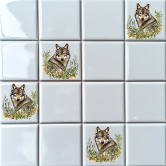 Grey Wolf  Tile