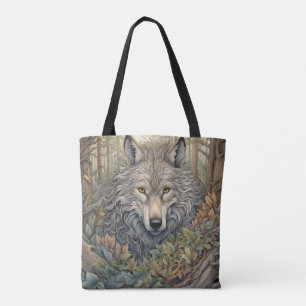 Grey Wolf Tote Bag