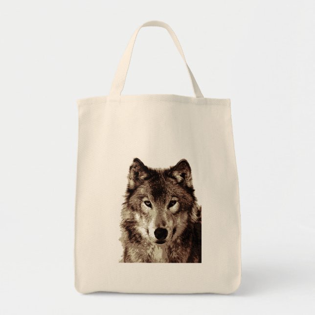 Grey Wolf Tote Bag (Front)