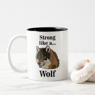 Grey Wolf Two-Tone Coffee Mug