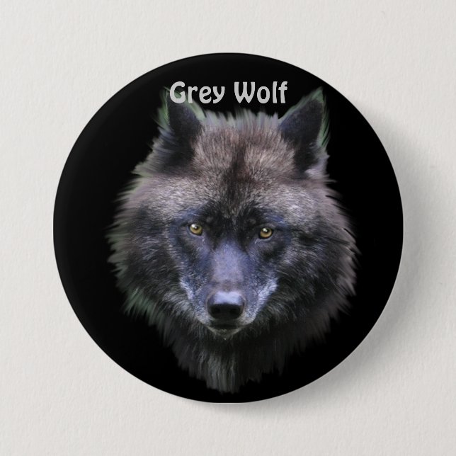 Grey Wolf Wildlife-lover 7.5 Cm Round Badge (Front)