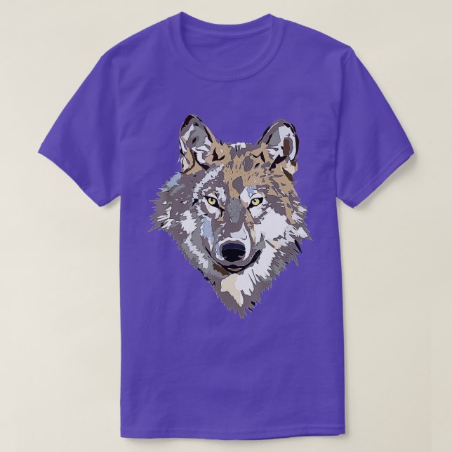 Grey Wolf  Wolves Pack Wolf Lovers Gift  T-Shirt (Design Front)