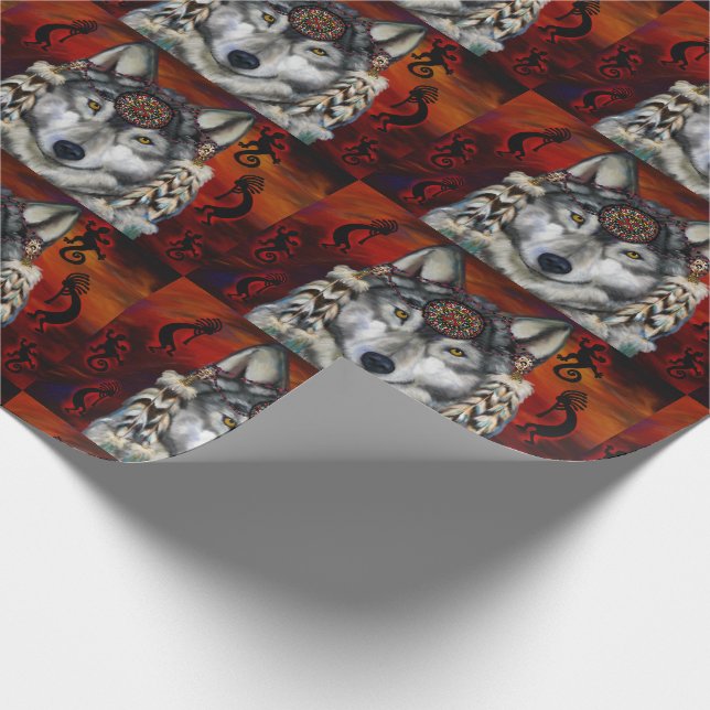 GREY WOLF WRAPPING PAPER (Corner)