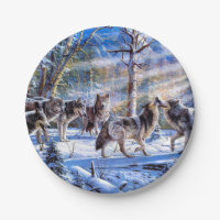 Grey Wolves Painting