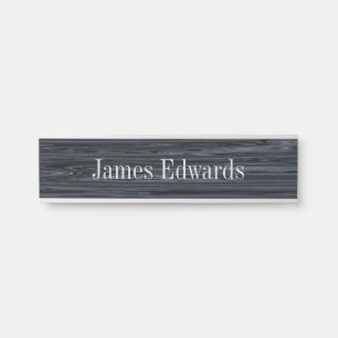 Grey Wood Like Texture Name Plates Desk Signs