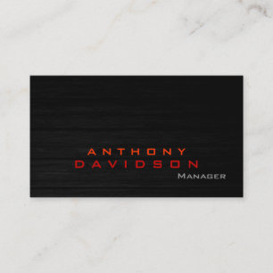 Grey wood pattern orange red trendy business card