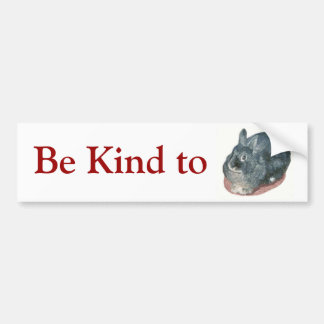 Grey Wooly Rabbit Bumper Sticker
