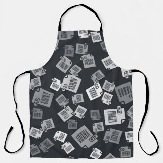 Grey XLS file document. Download xls button icon i Apron