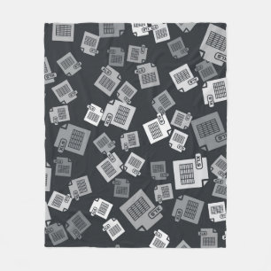 Grey XLS file document. Download xls button icon i Fleece Blanket