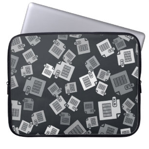 Grey XLS file document. Download xls button icon i Laptop Sleeve
