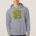 Grey & Yellow Adults | Sports Jersey Design<br><div class="desc">Grey & Yellow Adults | Sports Jersey Design • Mens Jersey Hooded Sweatshirt</div>