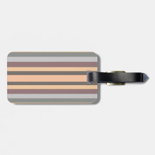 Grey Yellow Blue Purple Stripes Luggage Tag