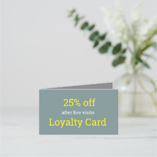  Grey yellow  -minimalist  Loyalty Card