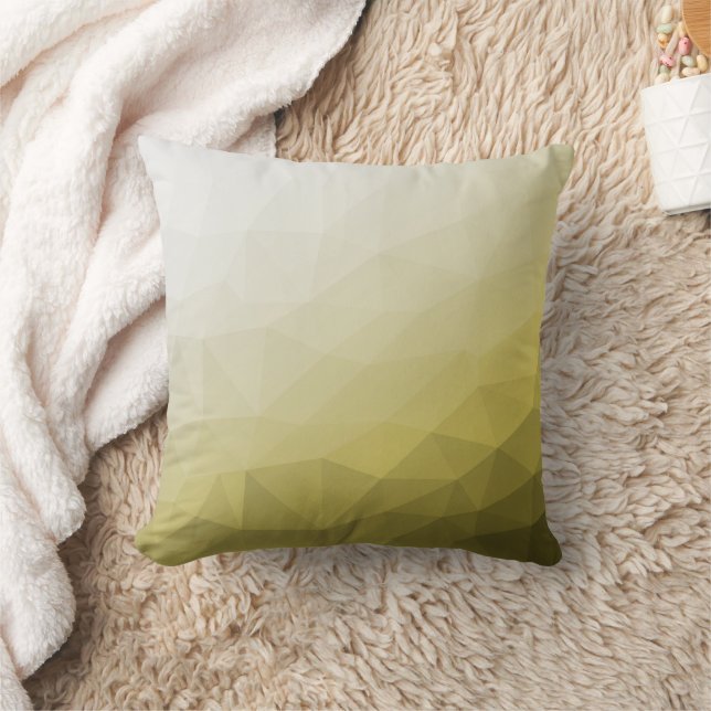 Grey Yellow ombre Mesh cool elegant Pattern Cushion (Blanket)