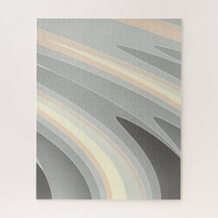 grey yellow pink waves jigsaw puzzle
