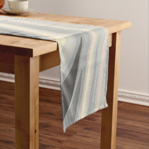 grey yellow pink waves medium table runner