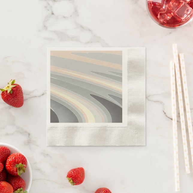 grey yellow pink waves napkin (Insitu)