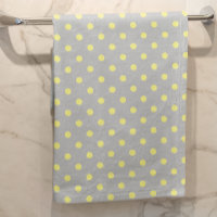 Grey yellow Polka Dot