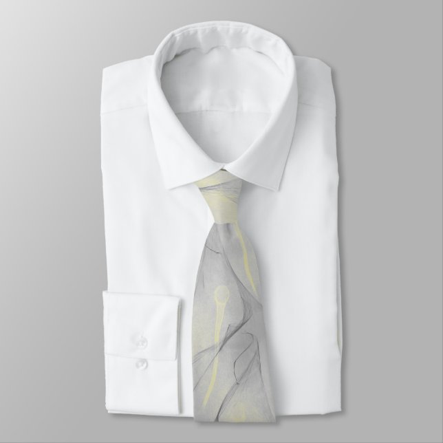 Grey yellow Tie (Tied)