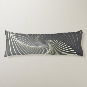 grey yellow twirl body cushion