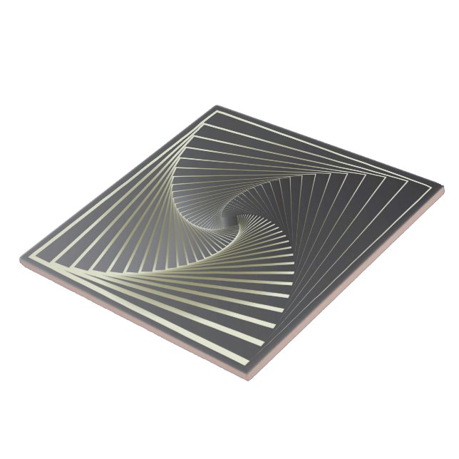 grey yellow twirl tile (Side)