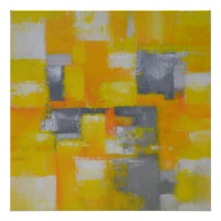 grey yellow white modern abstract painting